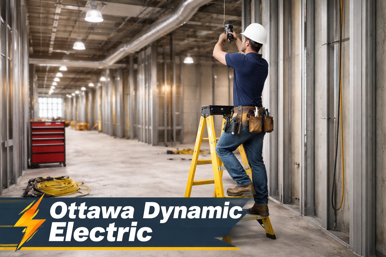 electrician working construction site